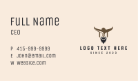 Bull Warrior Mascot Business Card Image Preview
