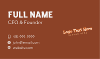 Crafty Outlined Wordmark Business Card Image Preview