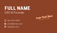 Crafty Outlined Wordmark Business Card Preview