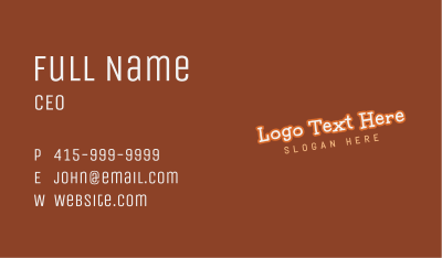 Crafty Outlined Wordmark Business Card Image Preview