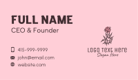 Wildflower Line Art  Business Card Image Preview