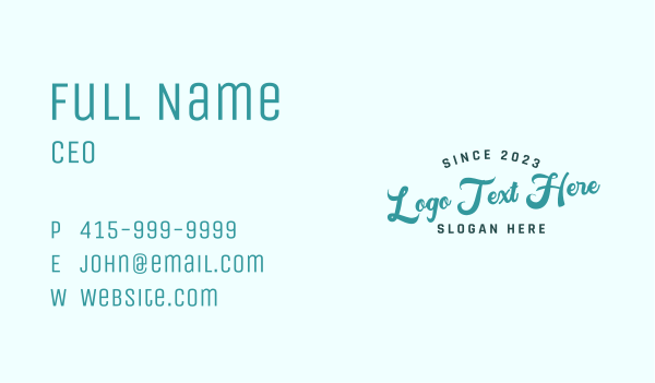 Fashion Clothing Brand Wordmark Business Card Design Image Preview