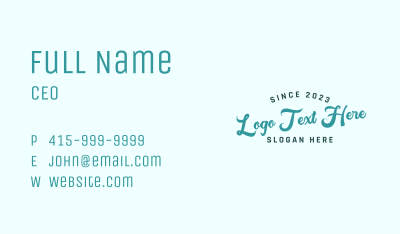 Fashion Clothing Brand Wordmark Business Card Image Preview