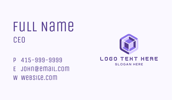 Software Company Cube Business Card Design Image Preview