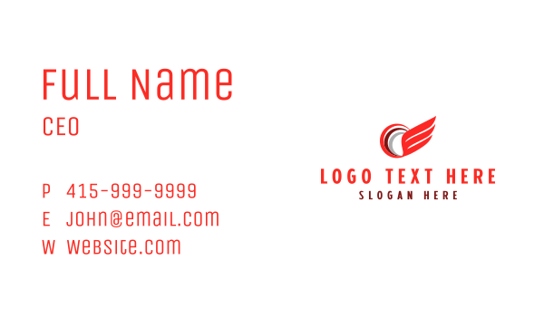 Red Wing Rings Business Card Design Image Preview