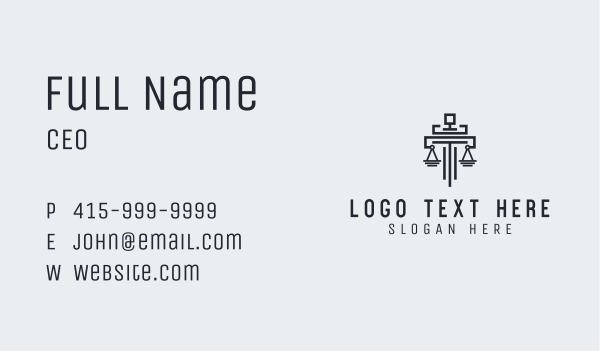 Law Firm Scale Business Card Design Image Preview