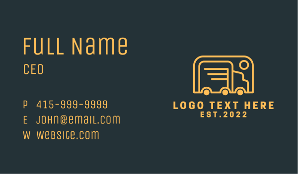 Auto Trucking Company  Business Card Design Image Preview