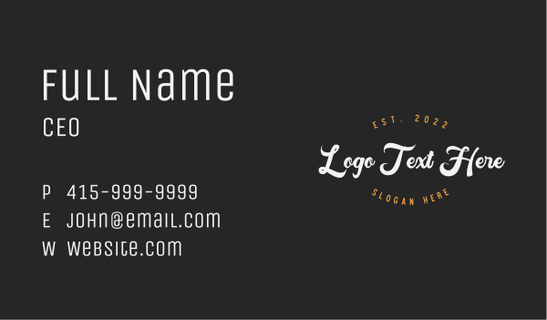 Vintage Brand Company Business Card Design Image Preview