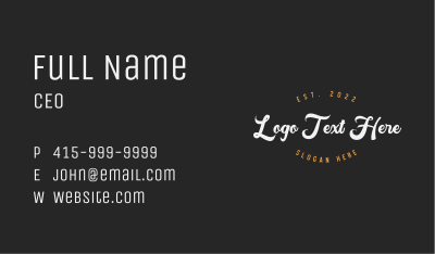 Vintage Brand Company Business Card Image Preview