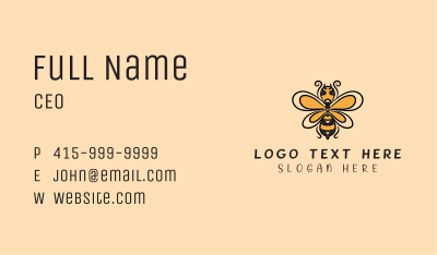Yellow Wild Honeybee Business Card Image Preview