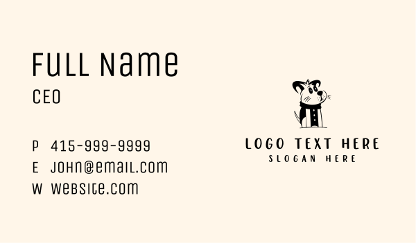 Veterinary Pet Dog Business Card Design Image Preview