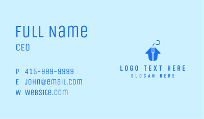 Blue Home Click Business Card Image Preview