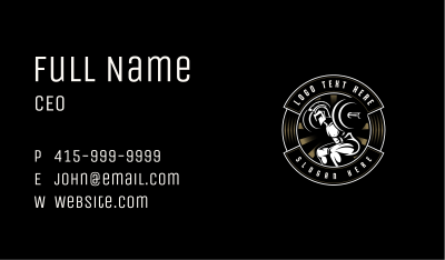 Warrior Bodybuilder Fitness Business Card Image Preview