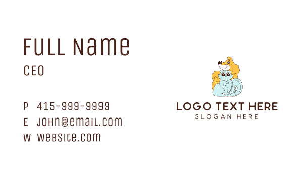 Dog Cat Pet Grooming Business Card Design Image Preview