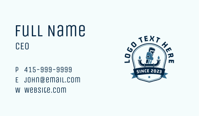 Plumbing Pipe Wrench Tools Business Card Image Preview