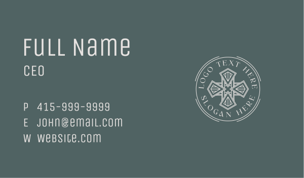 Religious Christian Cross Business Card Design Image Preview