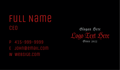 Ancient Calligraphy Wordmark Business Card Image Preview