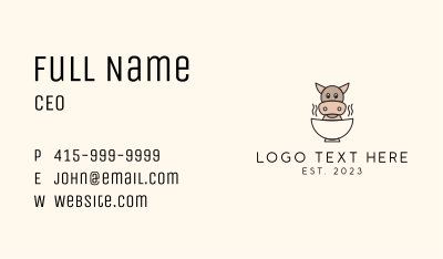 Beef Soup Mascot Business Card Image Preview