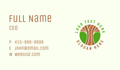 Green Nature Tree  Business Card Image Preview