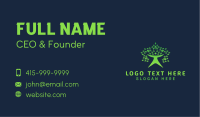 Green Leaf Tree Human Business Card Image Preview