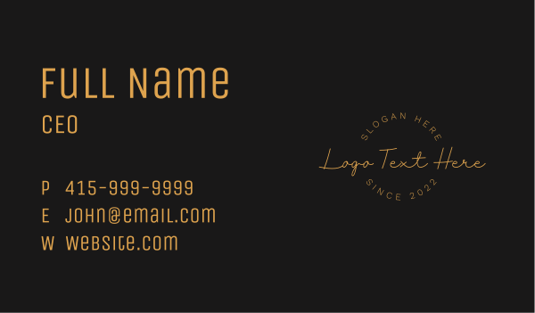 Classy Signature Badge Business Card Design Image Preview