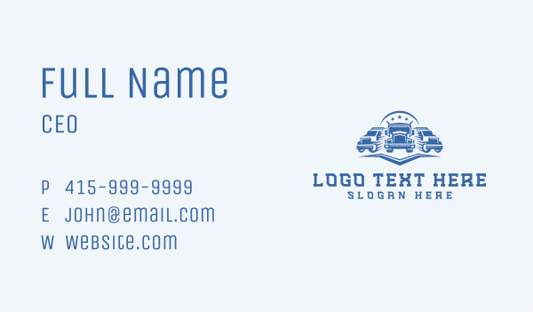 Cargo Forwarding Truck Business Card Design Image Preview