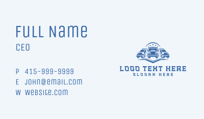Cargo Forwarding Truck Business Card Image Preview