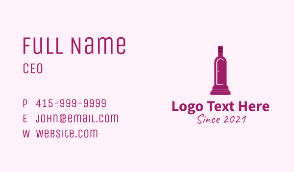 Purple Bottle Door  Business Card Design Image Preview