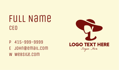 Retro Floppy Hat Business Card Image Preview