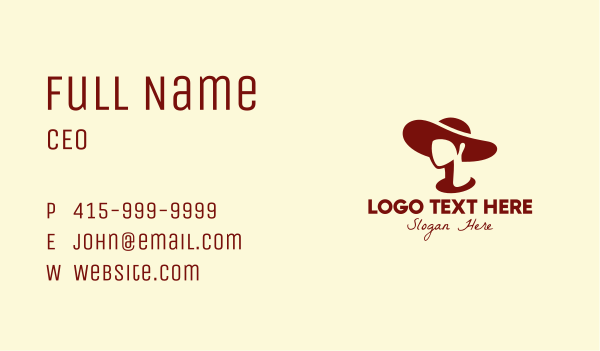 Retro Floppy Hat Business Card Design Image Preview