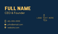 Yellow Cyber Lettermark Business Card Design