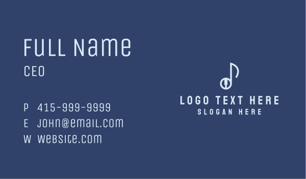 Musical Note Pianist Business Card Design Image Preview