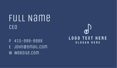 Musical Note Pianist Business Card Image Preview