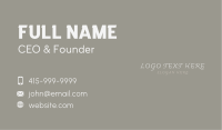 Elegant Classy Wordmark Business Card Image Preview