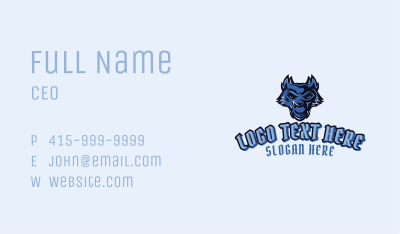 Blue Wolf Esports Business Card Image Preview