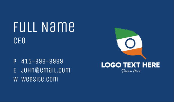 Indian Flag Leaf  Business Card Design Image Preview