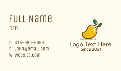 Ripe Mango Fruit Business Card Image Preview