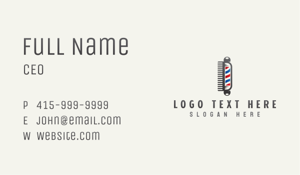 Barber Hair Comb Business Card Design Image Preview