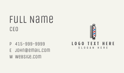 Barber Hair Comb Business Card Image Preview