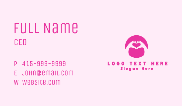 Love Dating Hand Business Card Design Image Preview