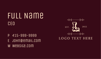 Vintage Western Ranch Business Card Image Preview