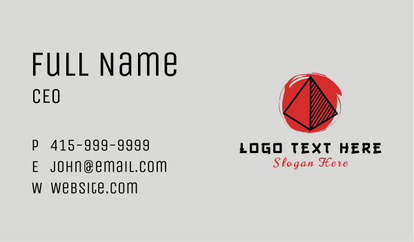 Oriental Triangle Artistic Paint Business Card Design Image Preview