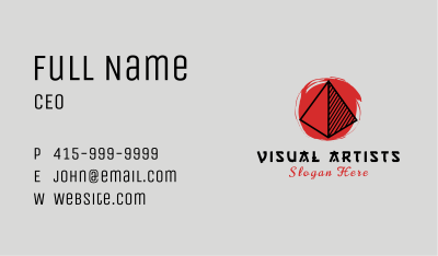 Oriental Triangle Artistic Paint Business Card Image Preview