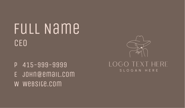 Fashion Hat Woman  Business Card Design Image Preview