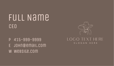 Fashion Hat Woman  Business Card Image Preview