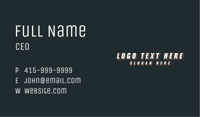 Generic Apparel Business Business Card Image Preview