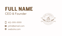 Rustic Coffee Grinder Business Card Image Preview