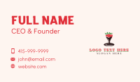 Strawberry Chocolate Fondue Business Card Design