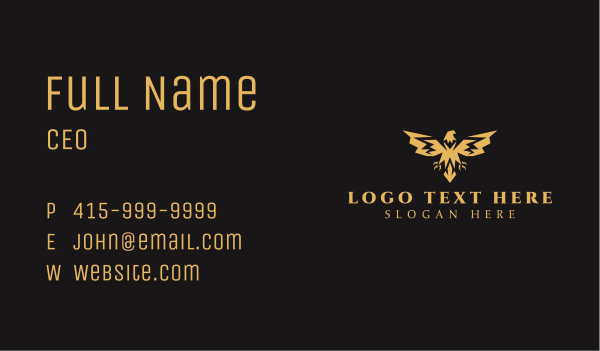 Flying Eagle Wing Business Card Design Image Preview