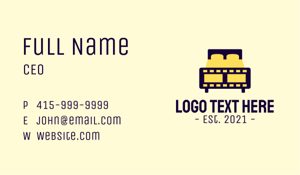 Bed Film  Studio Business Card Design Image Preview